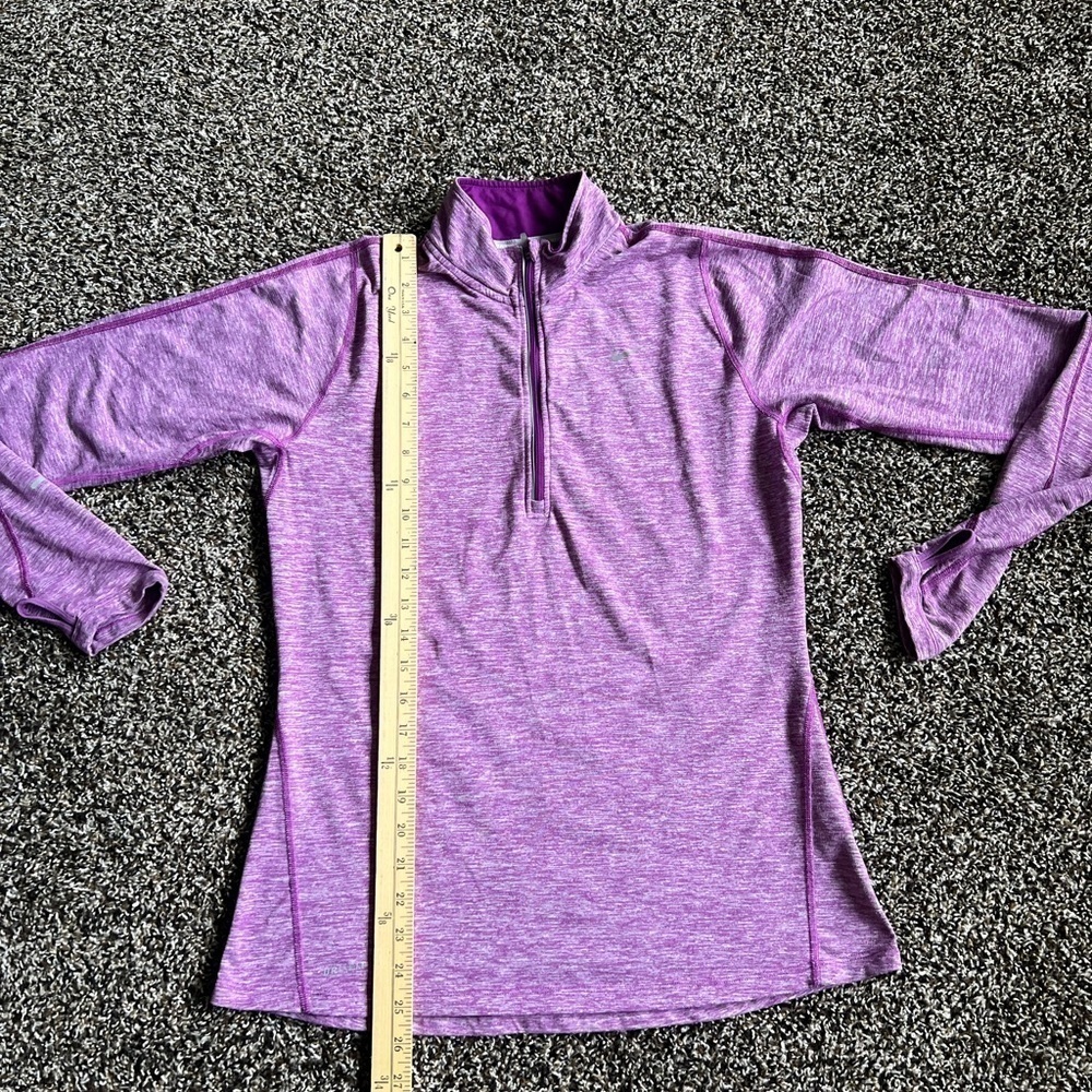 Nike Women's Heathered Purple Long Sleeve Top - Picture 6 of 10